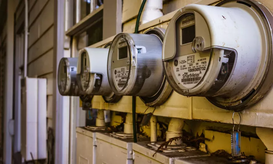 Smart electricity meters recording solar import and export for a Perth home