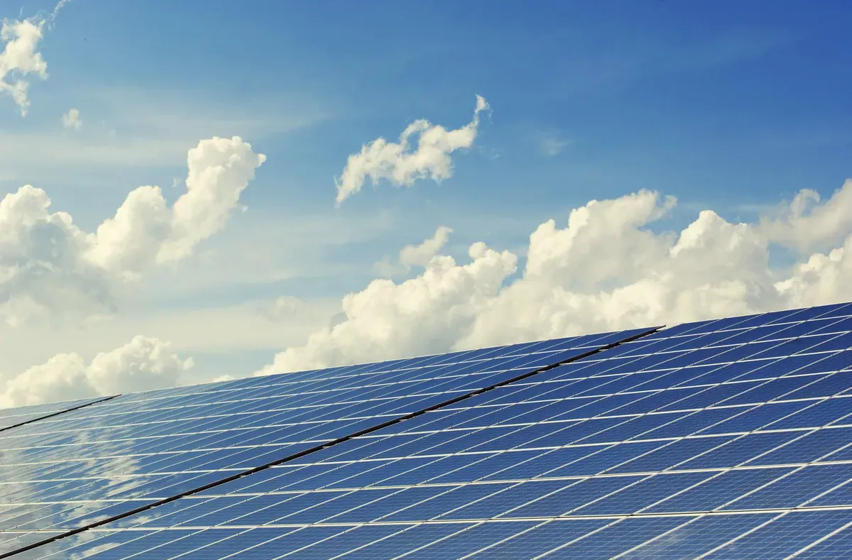 North-facing solar panels angled towards the sun on a Perth roof